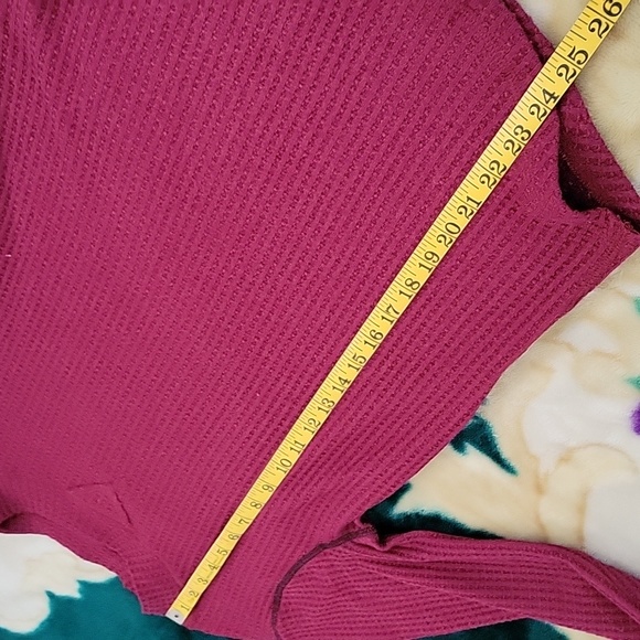 Free People Mountaineer Thermal Top lace-Up Tie Cuff Long Sleeve - Picture 11 of 12